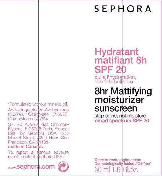 Sephora 8hr Mattifying Moisturizer Sunscreen Broad Spectrum SPF 20