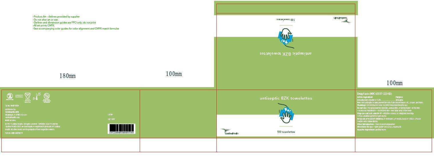 CardinalHealth antiseptic BZK towelettes