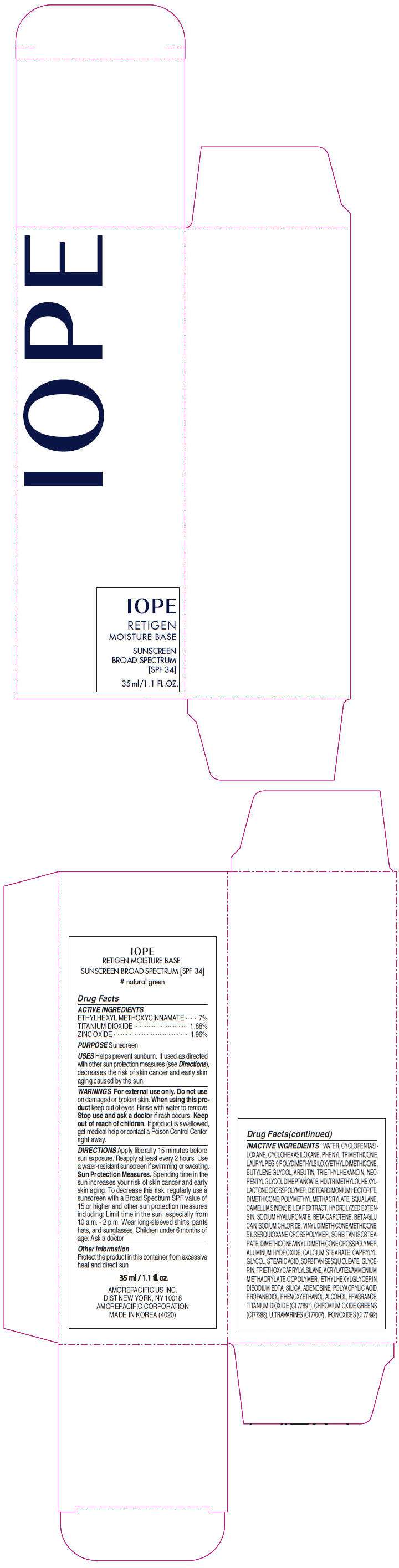 IOPE RETIGEN MOISTURE BASE NATURAL YELLOW