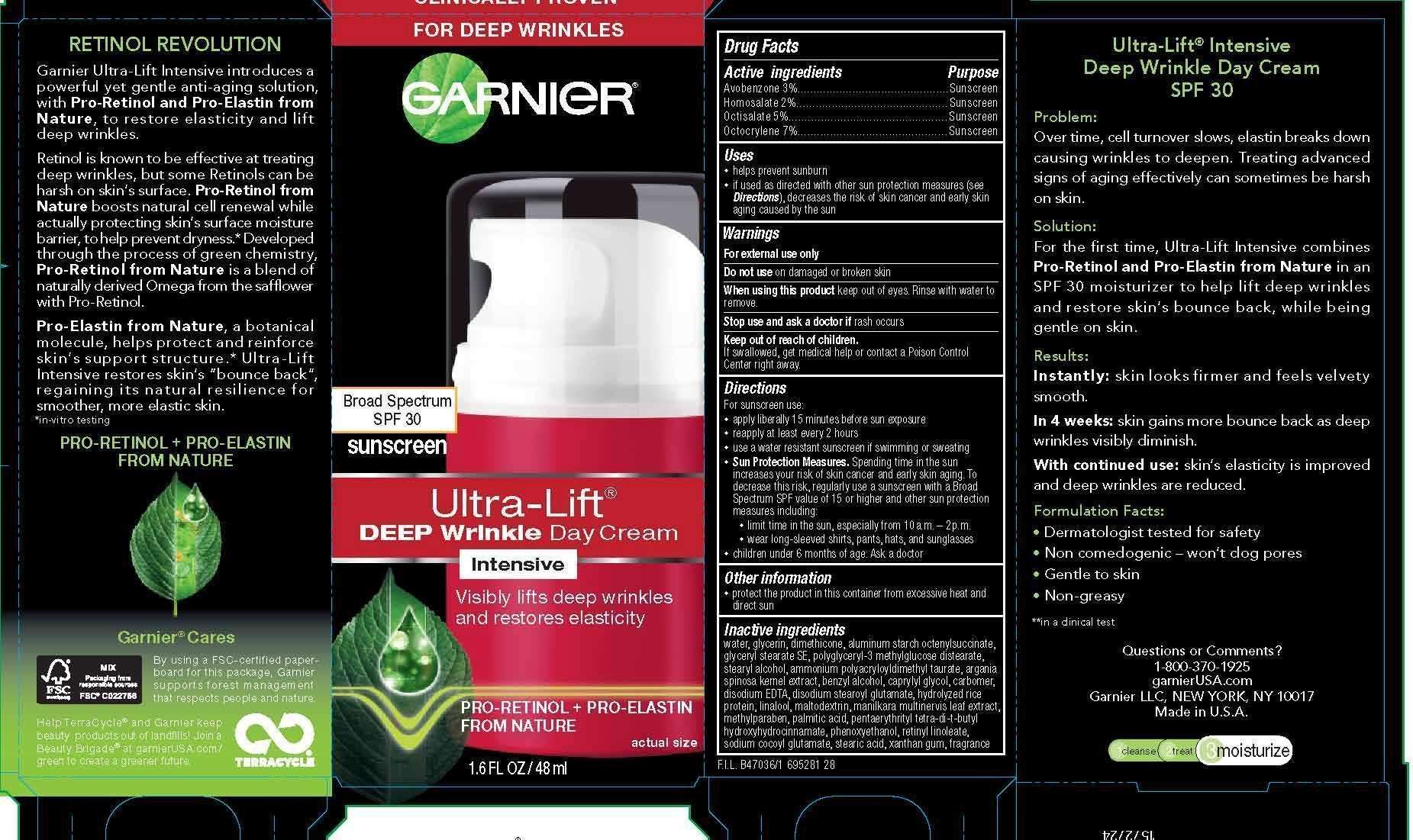 Garnier Ultra Lift Deep Wrinkle Intensive Day