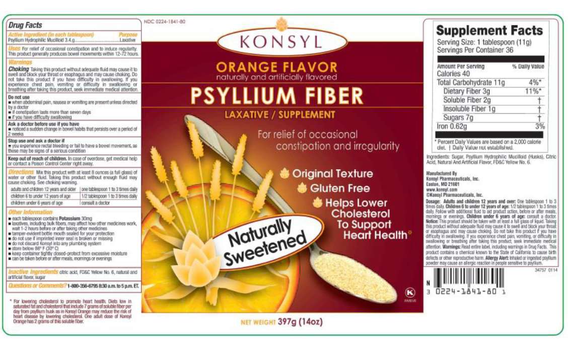 KONSYL Orange Flavor Psyllium Fiber - Original Texture