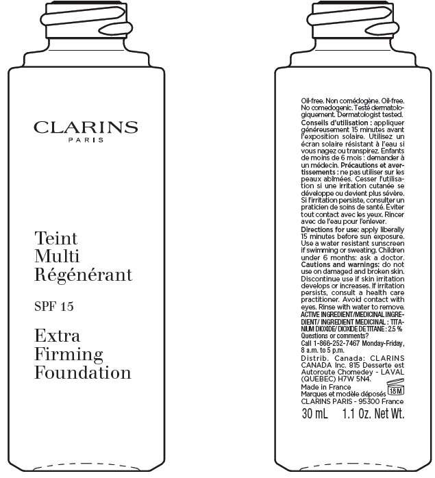 CLARINS Broad Spectrum SPF 15 Sunscreen Extra-Firming Foundation Tint 114