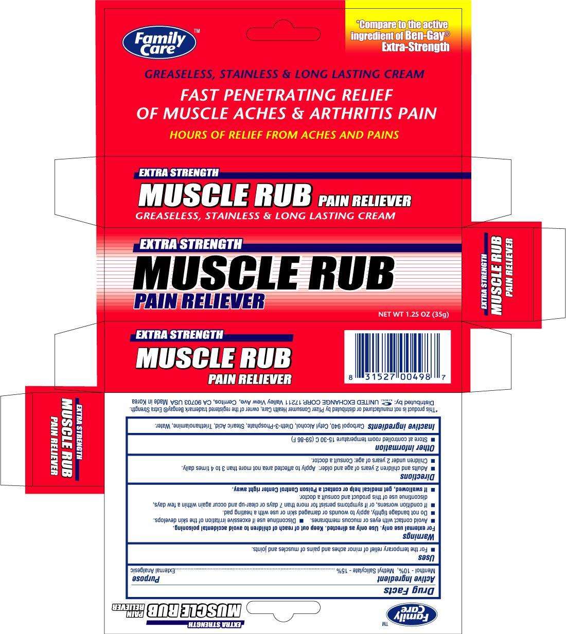 FAMILY CARE MUSCLE RUB PAIN RELIEVER