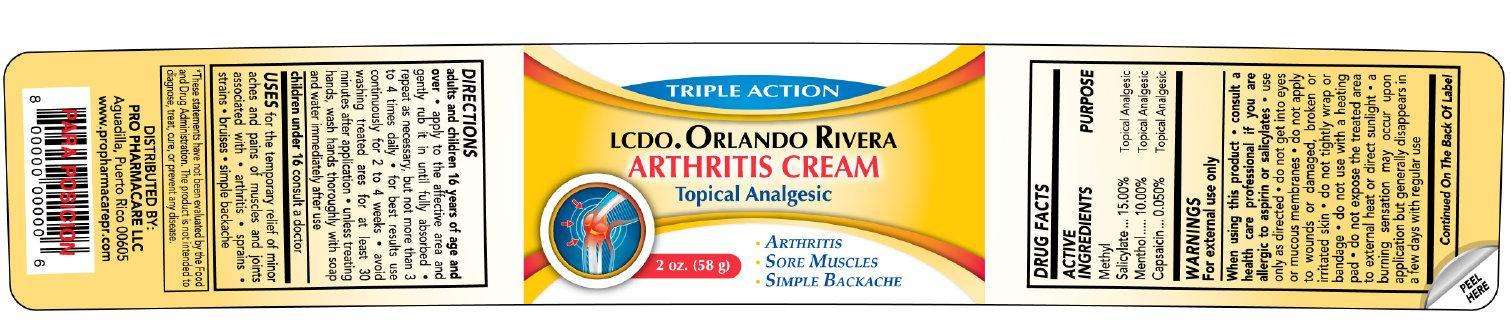 LCDO. ORLANDO RIVERA ARTHRITIS Topical Analgesic