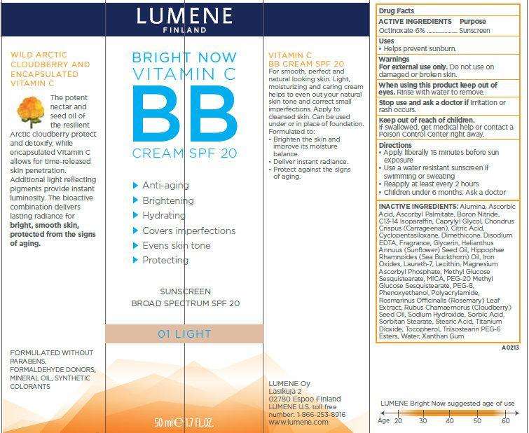 Lumene Bright Now Vitamin C BB SPF 20 Sunscreen Broad Spectrum 01 Light
