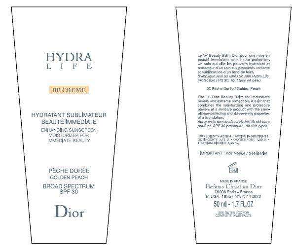 CD HydraLife BB Creme Enhancing Sunscreen Moisturizer For Immediate Beauty Golden Peach Broad Spectrum SPF 30