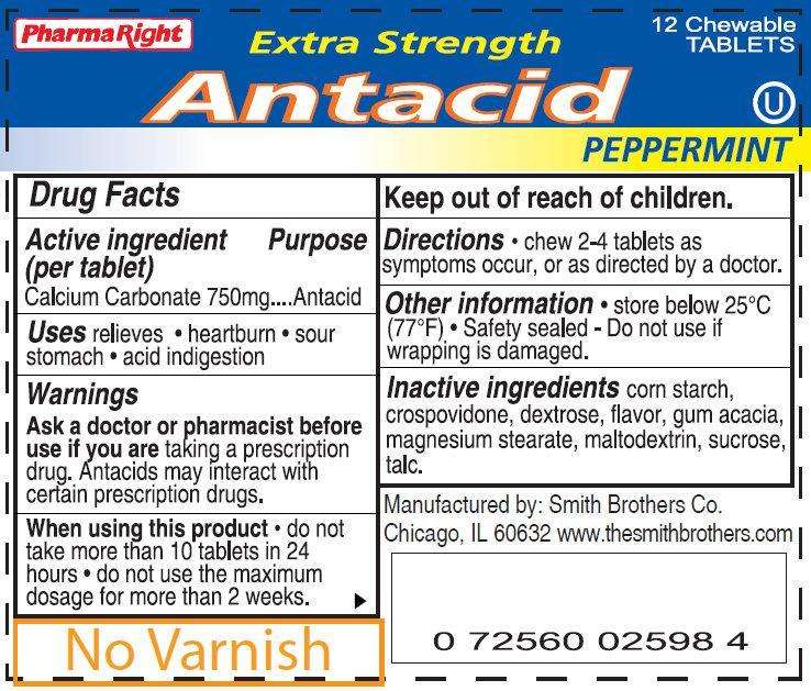 PharmaRight Extra Strength Antacid PEPPERMINT