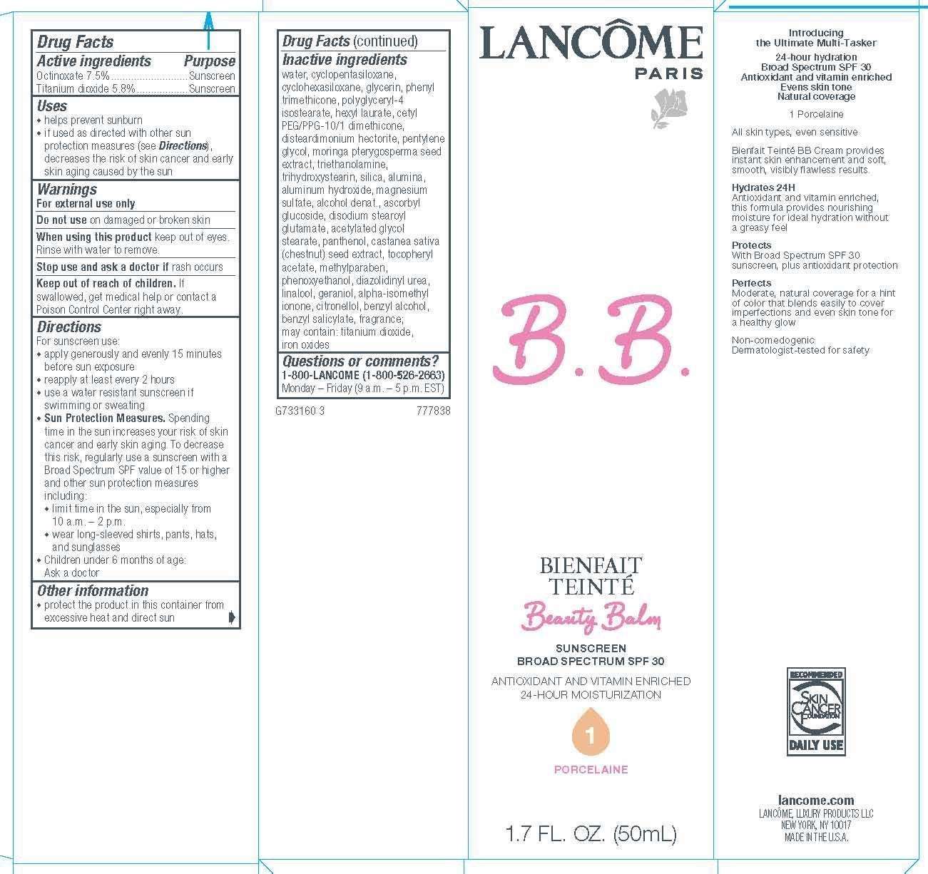 Lancome Paris BB Bienfait Teinte Beauty Balm Broad Spectrum SPF 30 Sunscreen