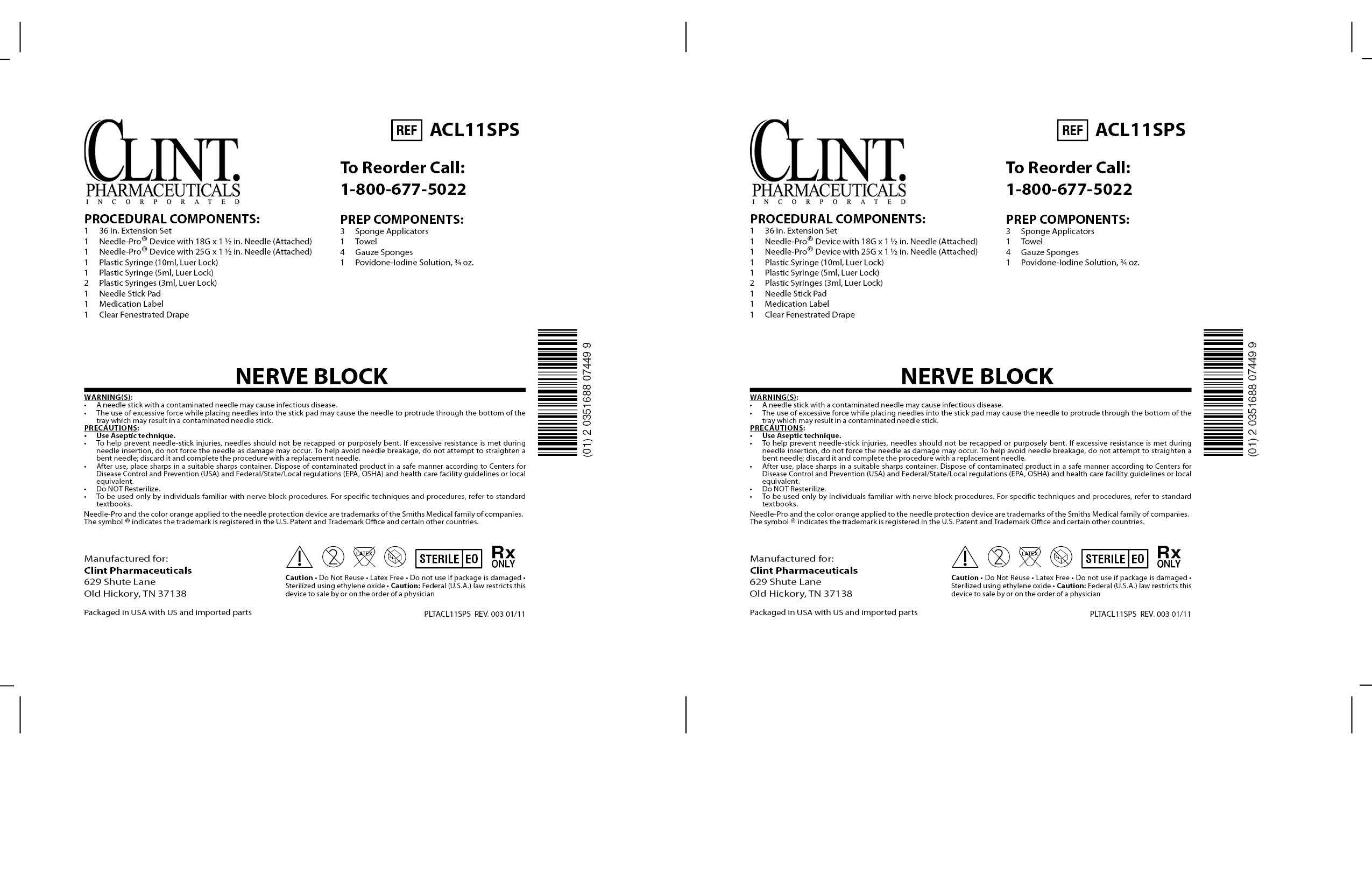 ACL11SPS NERVE BLOCK