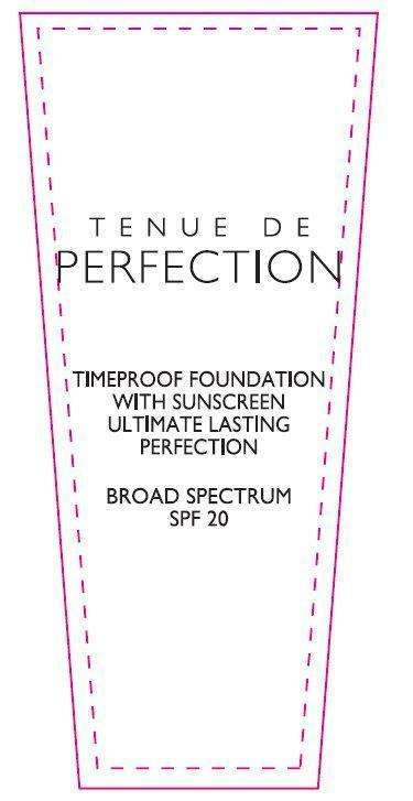 TENUE DE PERFECTION TIMEPROOF FOUNDATION WITH SUNSCREEN ULTIMATE LASTING PERFECTION BROAD SPECTRUM SPF 20 02 BEIGE CLAIR