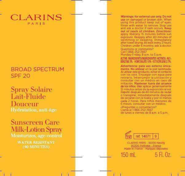 CLARINS BROAD SPECTRUM SPF 20 - SUNSCREEN CARE MILK