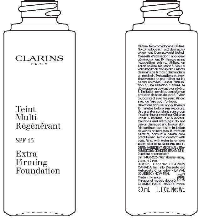 CLARINS Broad Spectrum SPF 15 Sunscreen Extra-Firming Foundation Tint 104