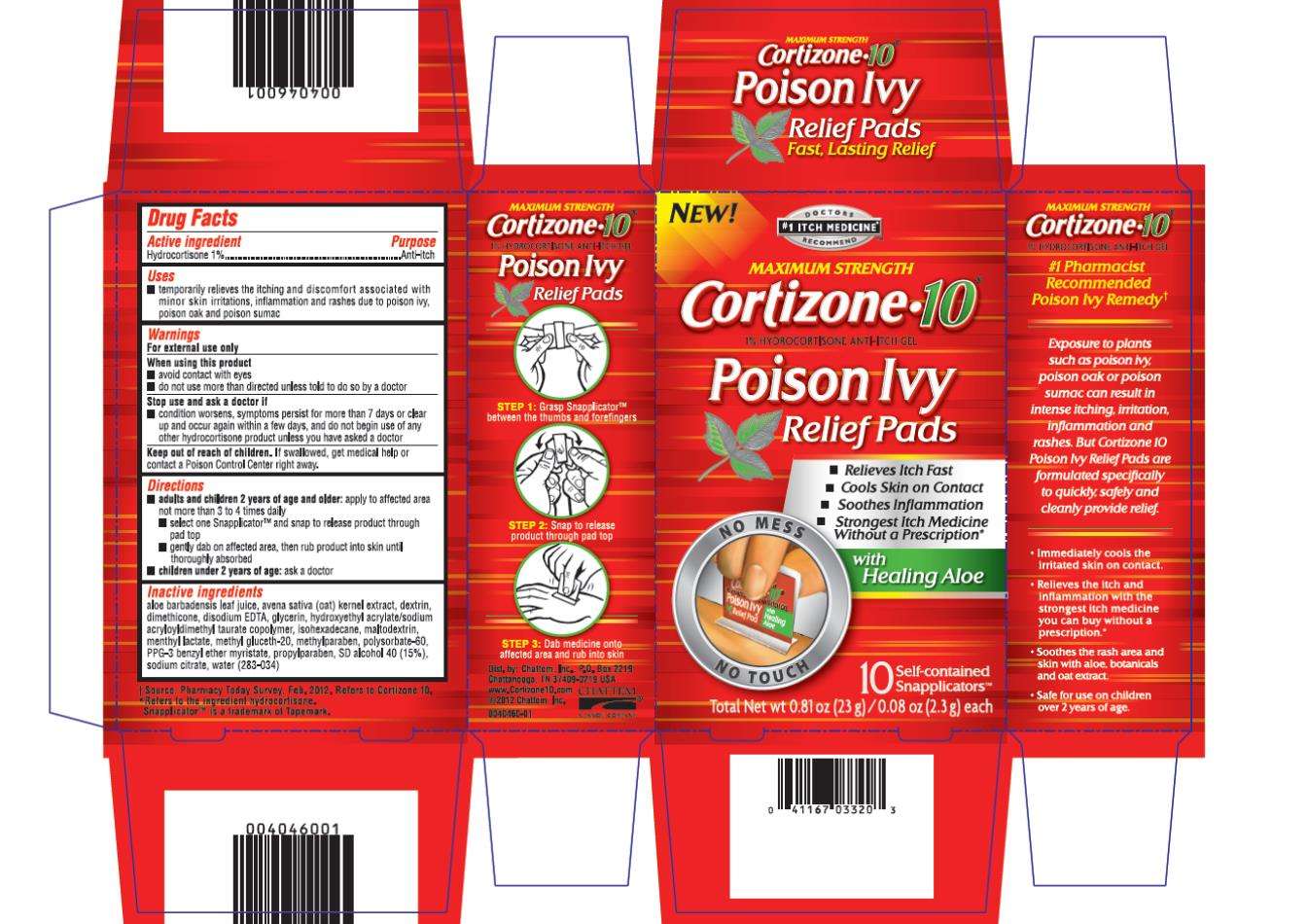 Cortizone 10 Poison Ivy Relief Pads