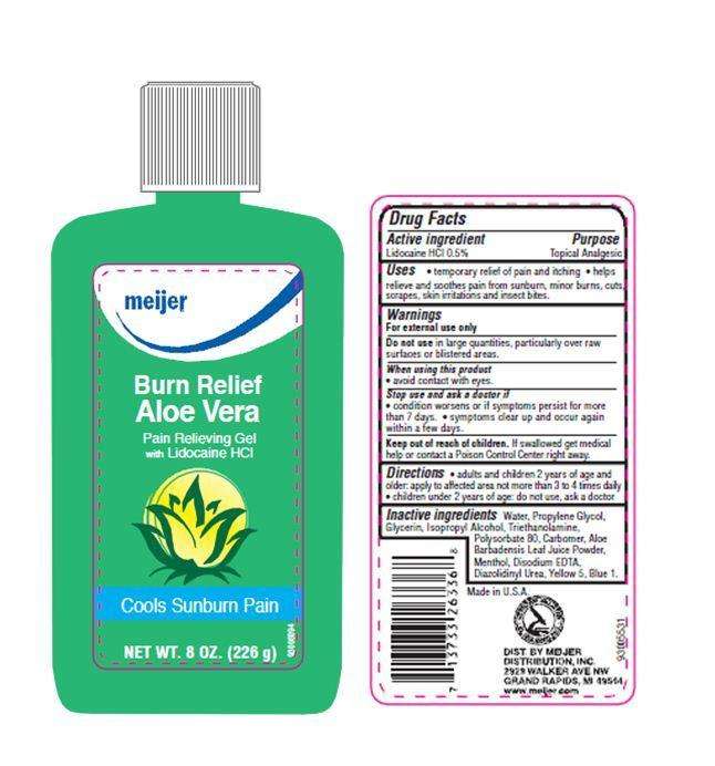 Meijer Burn Relief Aloe Vera Pain Relieving Gel