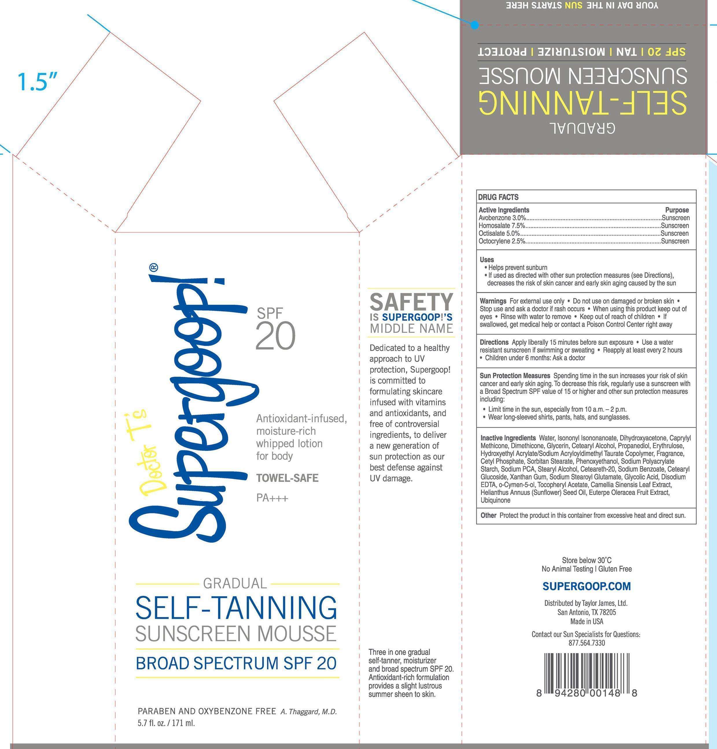 Gradual Self-tanning sunscreen SPF 20