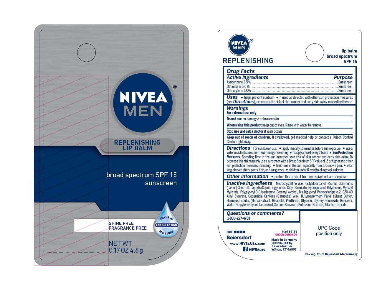 NIVEA Men Replenishing Lip Balm