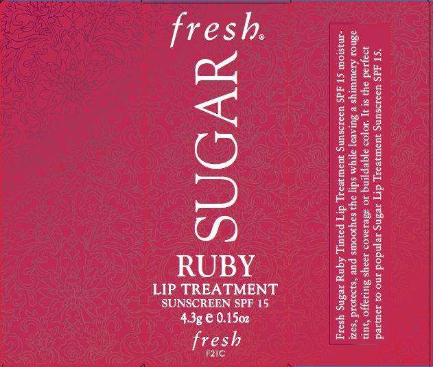 Fresh Sugar Ruby Tinted Lip Treatment Sunscreen SPF 15