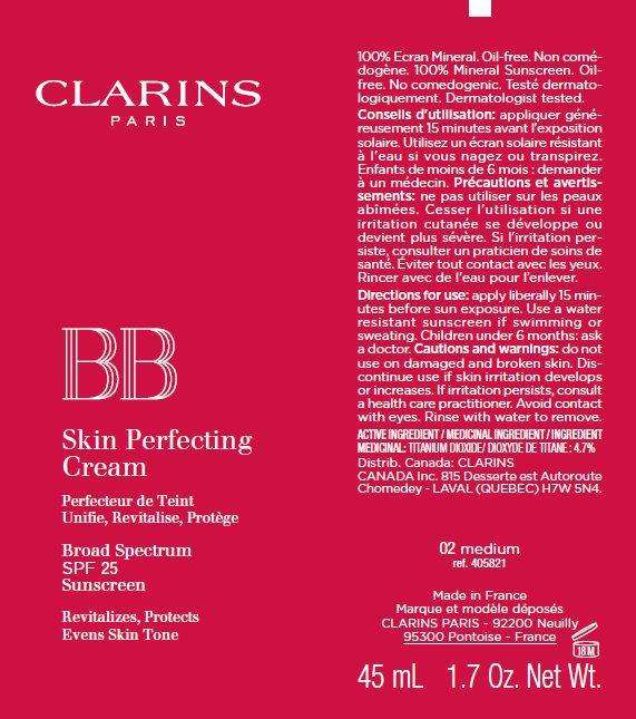 CLARINS BB Skin Perfecting Broad Spectrum SPF 25 Sunscreen 02 Medium