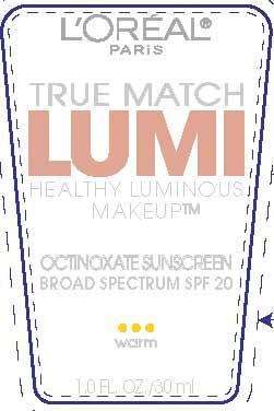 LOreal Paris True Match Lumi Healthy Luminous Makeup Broad Spectrum SPF 20