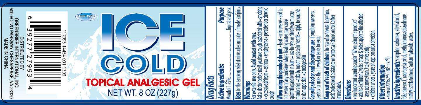 ASSURED ICE COLD TOPICAL ANALGESIC