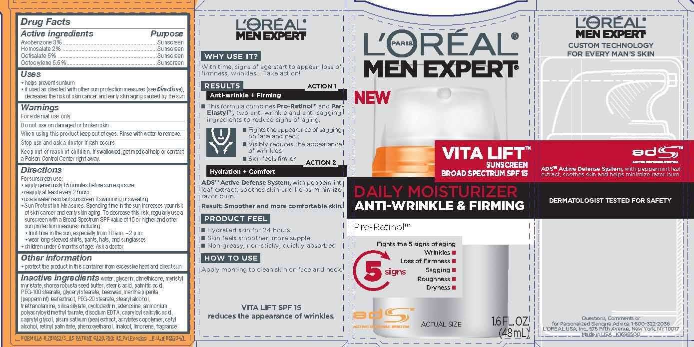 LOreal Paris Men Expert Vita Lift Daily Moisturizer Sunscreen Broad Spectrum SPF 15