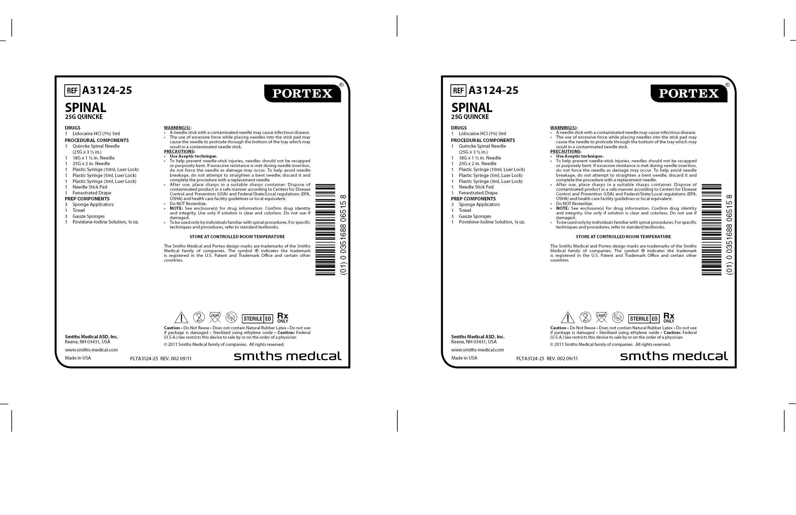 A3214-25 SPINAL 25G QUINCKE