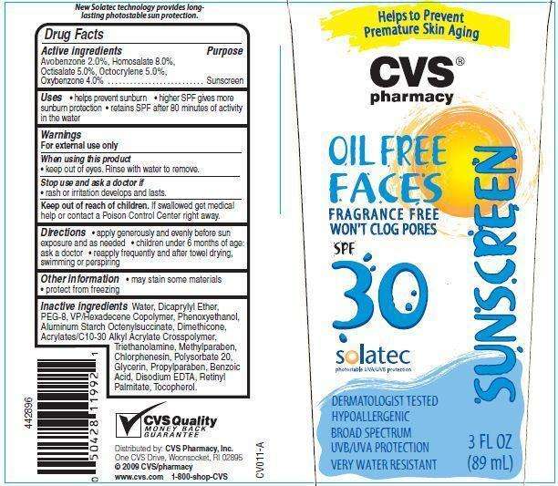 CVS Pharmacy Oil Free Faces SPF 30