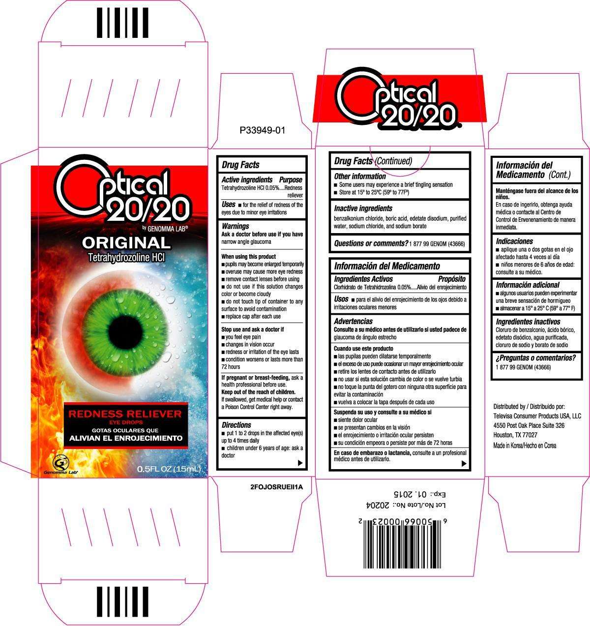 OPTICAL ORIGINAL EYE DROPS