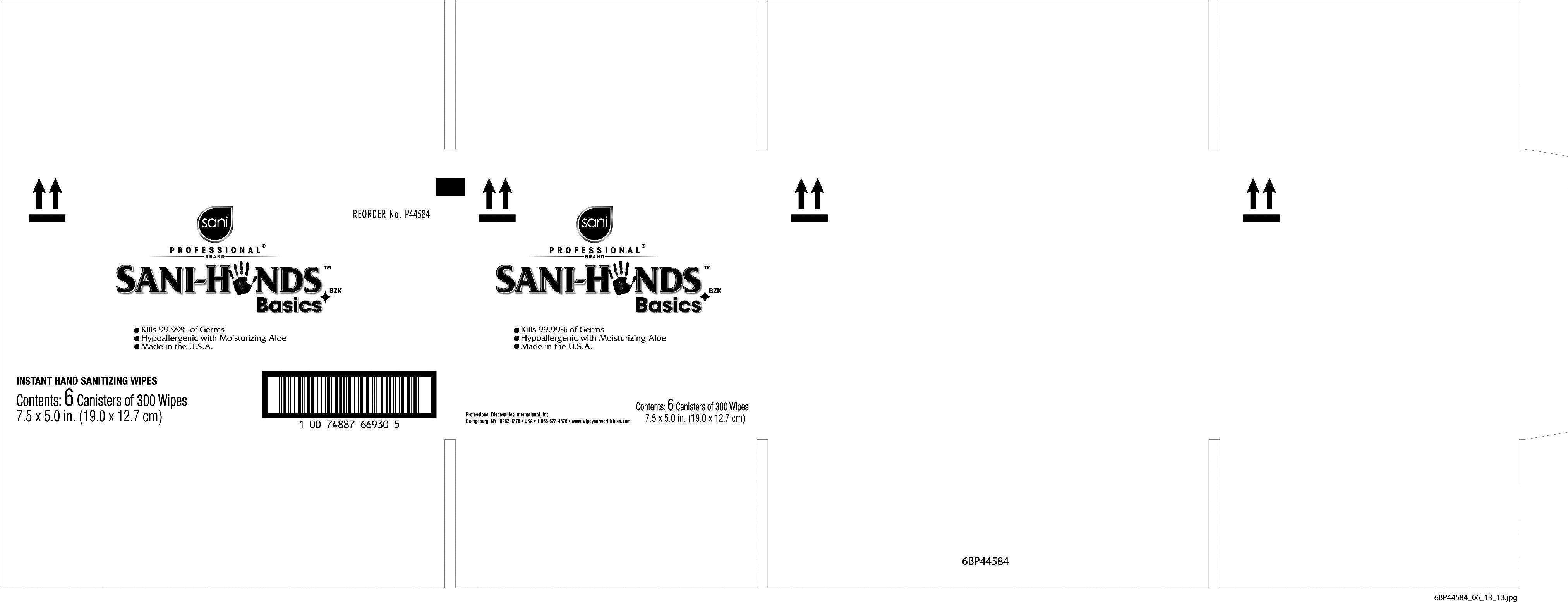 Sani Professional Brand Sani-Hands BasicsHand Wipes
