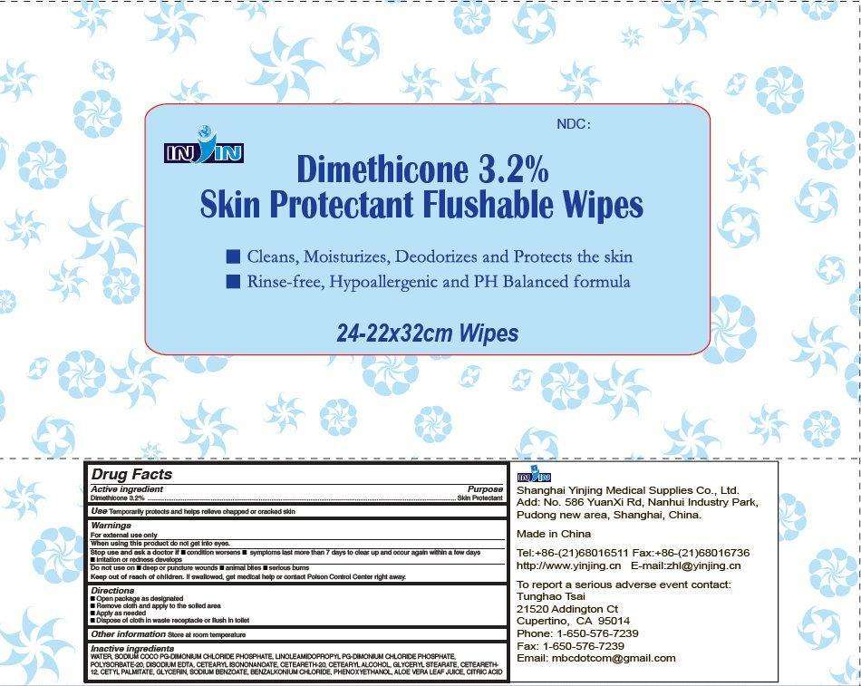 Skin Protectant Flushable Wipes