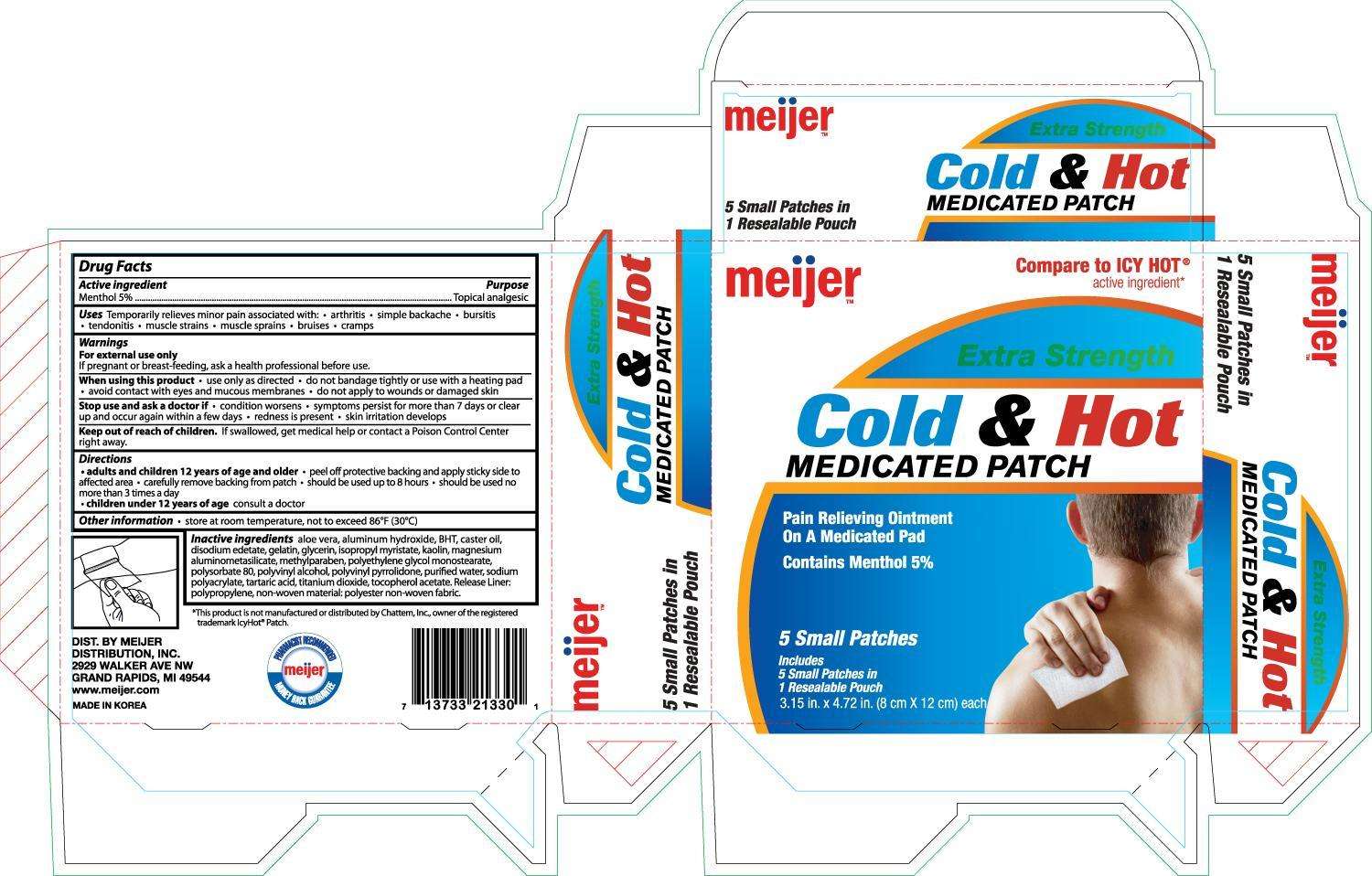 Meijer Extra Strength Cold and Hot Medicated