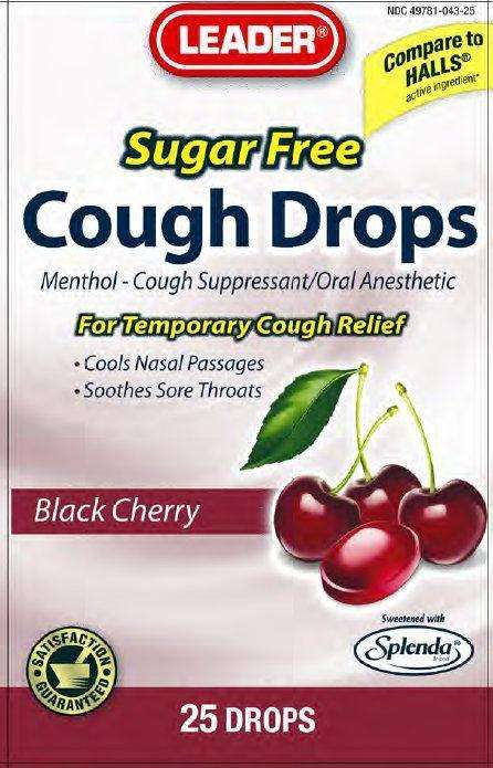 LEADER Sugar Free Cough Drops Black Cherry