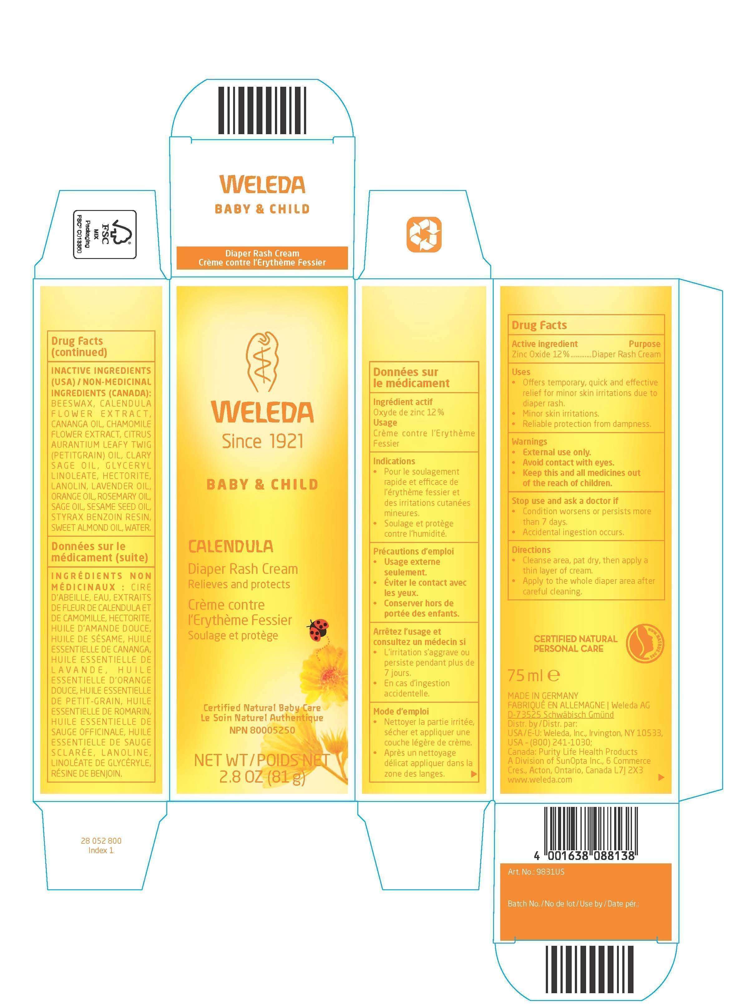 CALENDULA DIAPER RASH CREAM