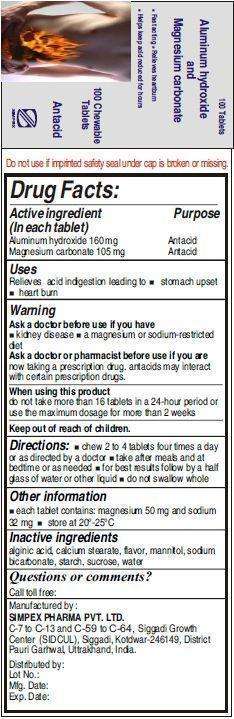 Aluminum hydroxide and Magnesium carbonate