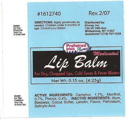 PREFERRED PLUS MEDICATED LIP BALM