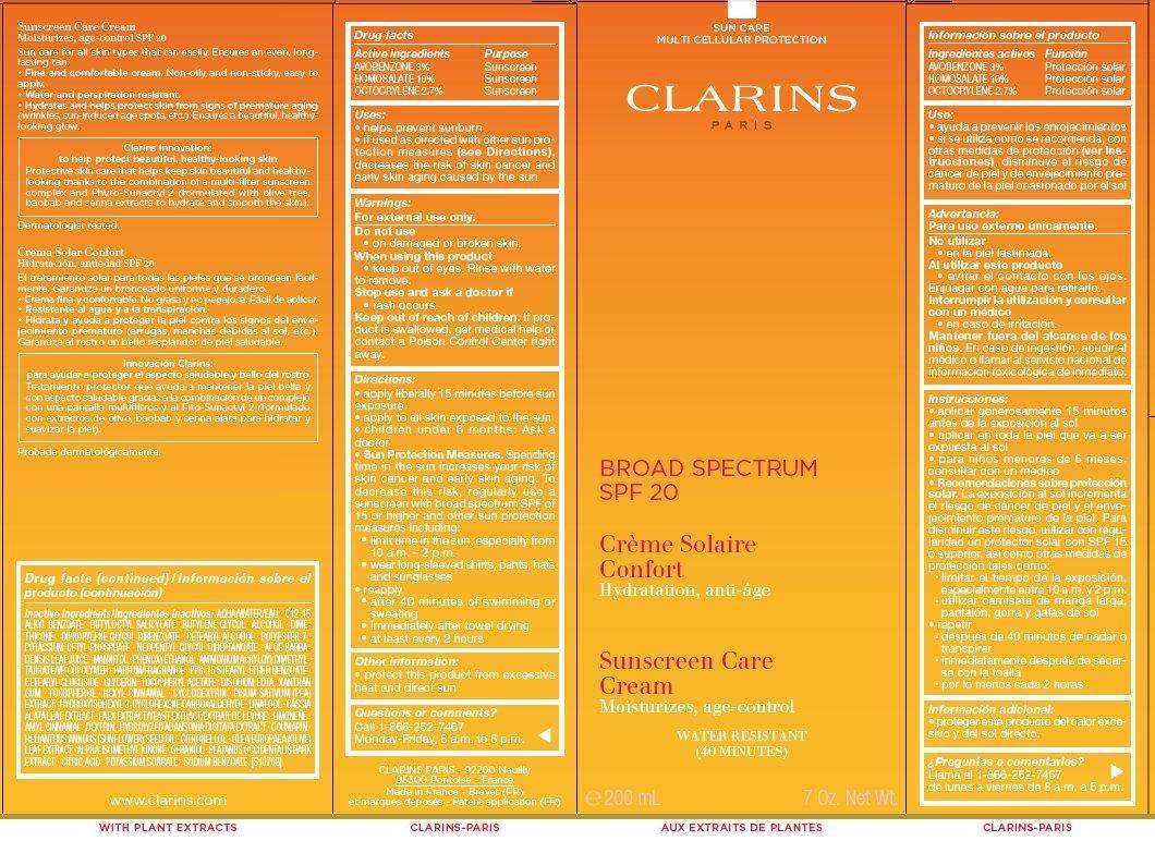 CLARINS BROAD SPECTRUM SPF 20 - SUNSCREEN CARE