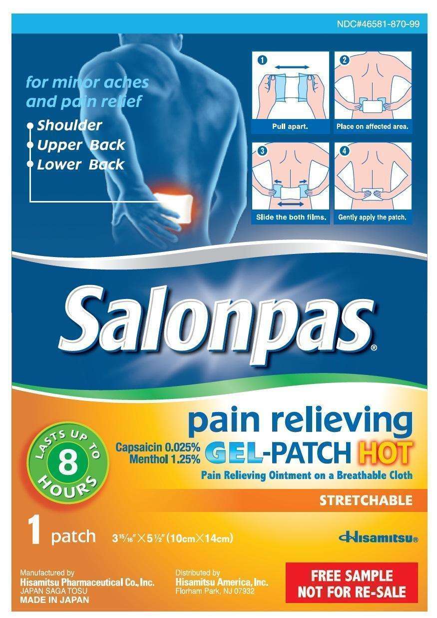 Salonpas pain relieving GEL-PATCH HOT