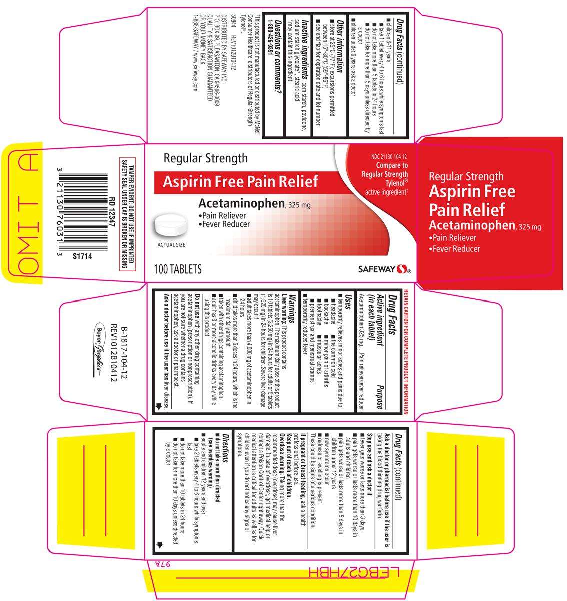 Aspirin Free Pain Relief