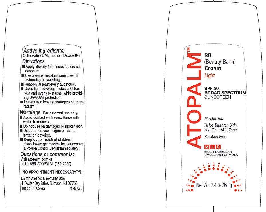 ATOPALM BB LIGHT SPF 20 BROAD SPECTRUM SUNSCREEN