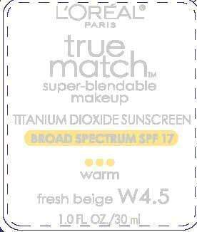 LOreal Paris true match super blendable makeup broad spectrum spf 17