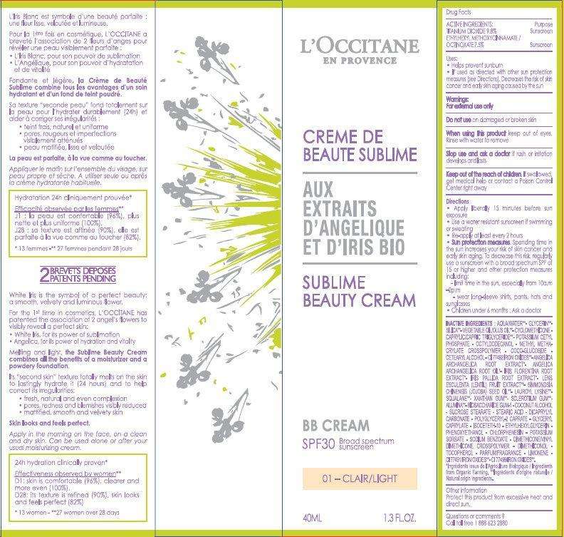 L OCCITANE SUBLIME BEAUTY  BB LIGHT SPF 30 Broad Spectrum Sunscreen