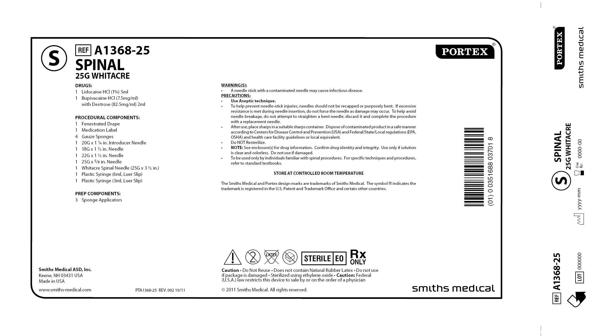 A1368-25 SPINAL 25G WHITACRE