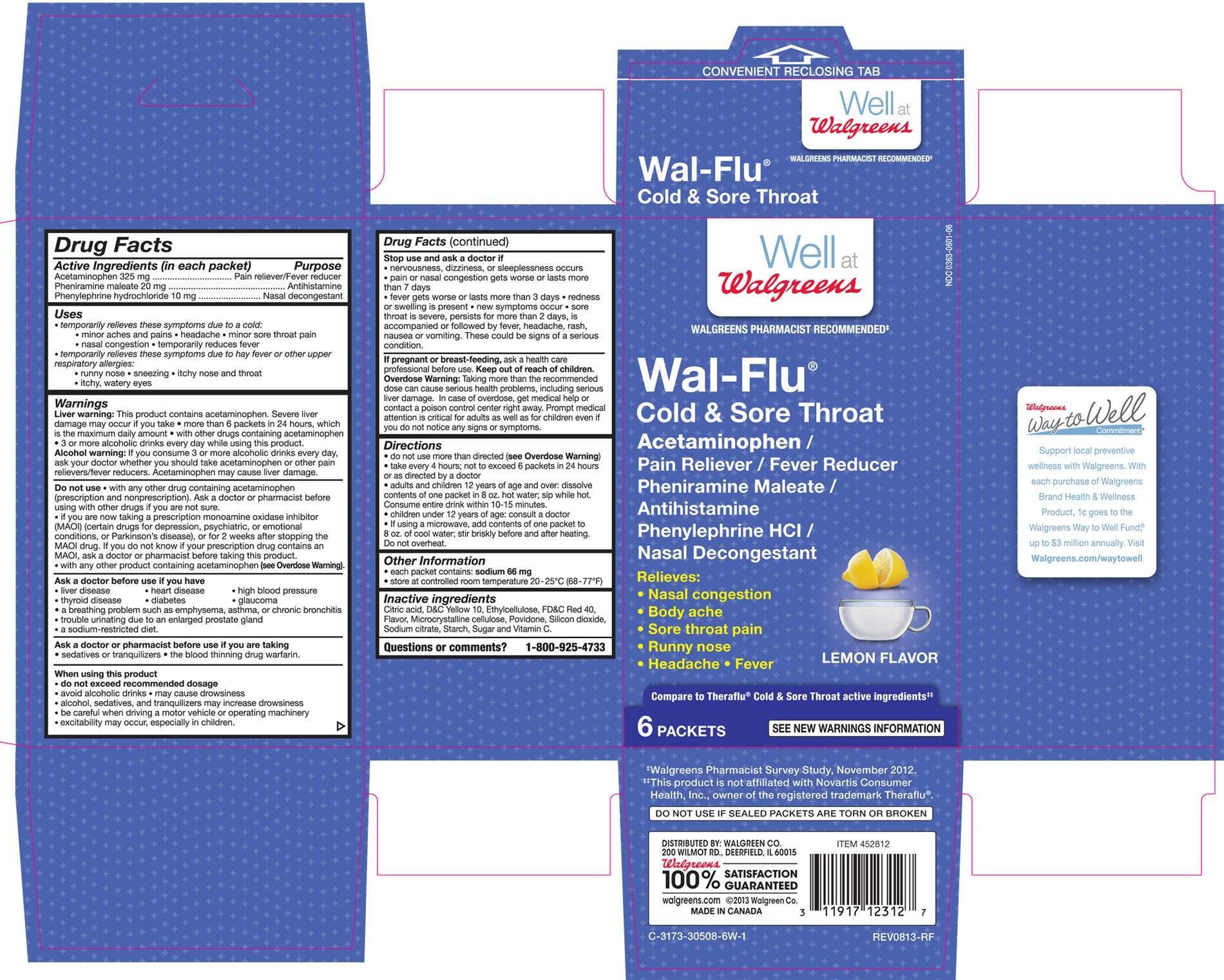 Walgreens Wal-Flu Cold and Sore Throat