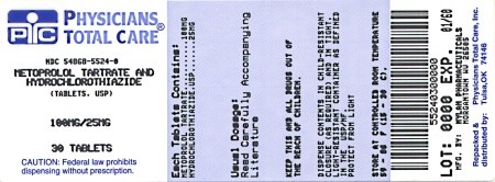 METOPROLOL TARTRATE AND HYDROCHLOROTHIAZIDE