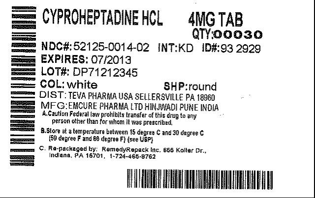 CYPROHEPTADINE HYDROCHLORIDE