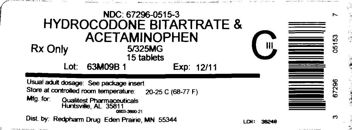 HYDROCODONE BITARTRATE AND ACETAMINOPHEN