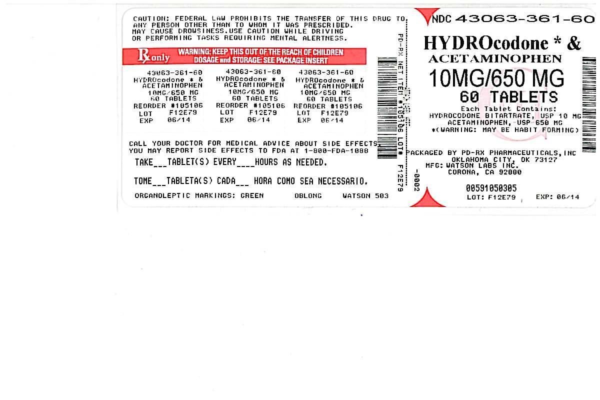 Hydrocodone Bitartrate and Acetaminophen